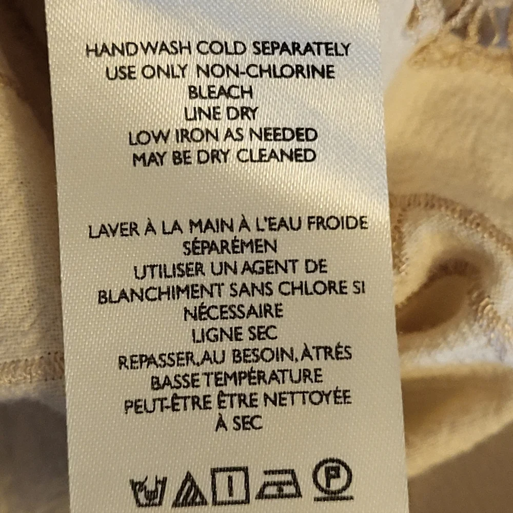 Free People Medium Cream/Ecru Lace Tie Front Blouse - Picture 9 of 10